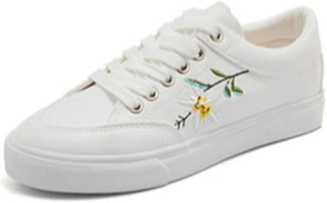 Women Fashion Sneakers Spring Summer Embroidery Flower Casual Shoes Female Floral Vintage Style