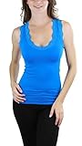 ToBeInStyle Women's Racerback Lace Tank Top - Black