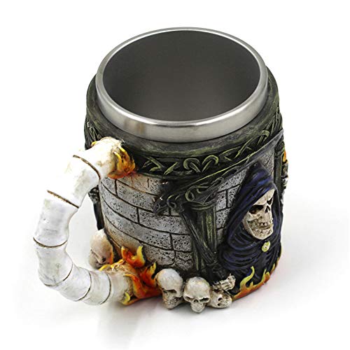 3D Stainless Steel Skull Skeleton Mug - Image 4