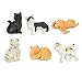 Juvale Set of 6 Cat Magnets - Funny Animal Refrigerator Magnets, Perfect Animal Lover Gifts