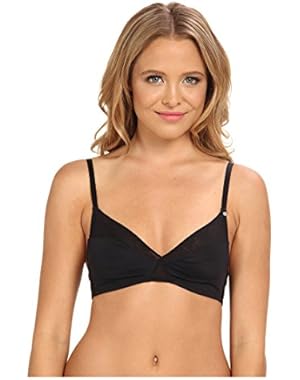 BCBG Solid Color The Best Friend Bralette Bra (MD (US 8-10), Black)!