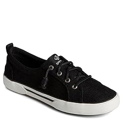 Sperry Women's Pier Wave Sneaker, Black, 8.5 Wide