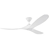 Generation Lighting 3MGMR60RZW-V2 Maverick Coastal Ceiling Fan with Remote Control, Wet Rated Indoor Outdoor Fan, Marine Grad
