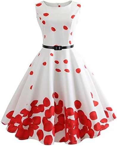 Evening Party Prom Swing Dress for Women Vintage Dresses Bodycon Sleeveless Casual Dress