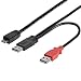 StarTech.com 3 ft. (0.9 m) USB to Micro USB Cable With Power Delivery - Dual USB 2.0 A to Micro-B - Power and Data - Y-Cable - Micro USB Cable (USB2HAUBY3) primary