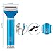 Kaiercat 3 in 1 Rechargeable Lady Shaver+Nose Ear Hair Trimmer+Eyebrow Trimmer Stainless Steel & Water Resistant with Vacuum Cleaning System (Blue)