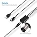 Digital Antenna for HDTV, Paxcess TV Antenna Indoor Amplified Flat TV Antenna, Leaf Antenna 50 Miles Range with Signal Amplifier Booster, USB Power Supply, 16.5ft Coax Cable for Local Free TV (Black)
