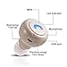 OWIKAR® Mini In-ear Invisible Bluetooth V4.0 Headset Wireless Stereo Bluetooth Earphone Headphones Earbuds Hands-free with Mic for iPhone Samsung HTC Smartphones iPad Tablets (Beige)