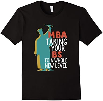 Men's Funny Masters Degree Graduation T-shirt for MBA Grad Student Medium Black