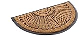 Kempf Coco Fiber Half Round in-Laid Doormat - Style Your Home from The Outside - Coco Coir Doormat 24" X 39"