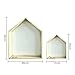 Pueri House Shape Wooden Wall Storage Shelf Display Hanging Shelving Children's Room Decoration (White)