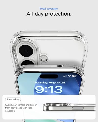 Spigen Ultra Hybrid S MagFit for iPhone 17 case cover with Kickstand [MagSafe compatible] - Clear White
