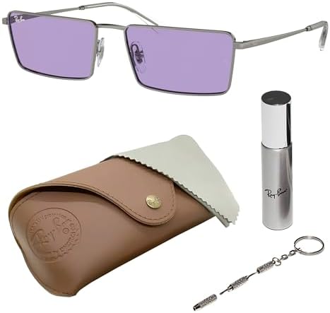 Amazon.com: Ray-Ban RB3741 Emy Sunglasses, Gunmetal/Pink, 56 mm