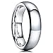 King Will Basic 2mm 4mm 6mm 8mm Tungsten Wedding Band Ring for Men Women Silver/Gunmetal/Black Domed High Polish Tungsten Carbide Ring Comfort Fit 4-15 - 6mm Silver Size 12.5