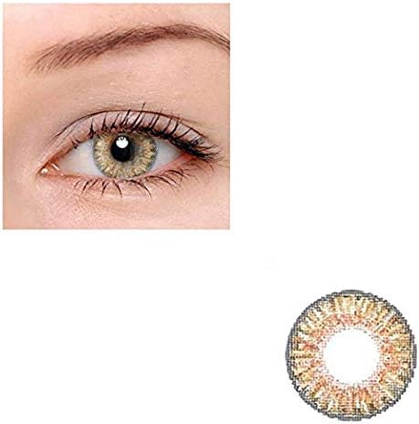 Women Multi-Color Contact Lenses Cosplay Eyes Cute Colored Charm and Attractive Cosmetic Makeup Eye Shadow (honey)