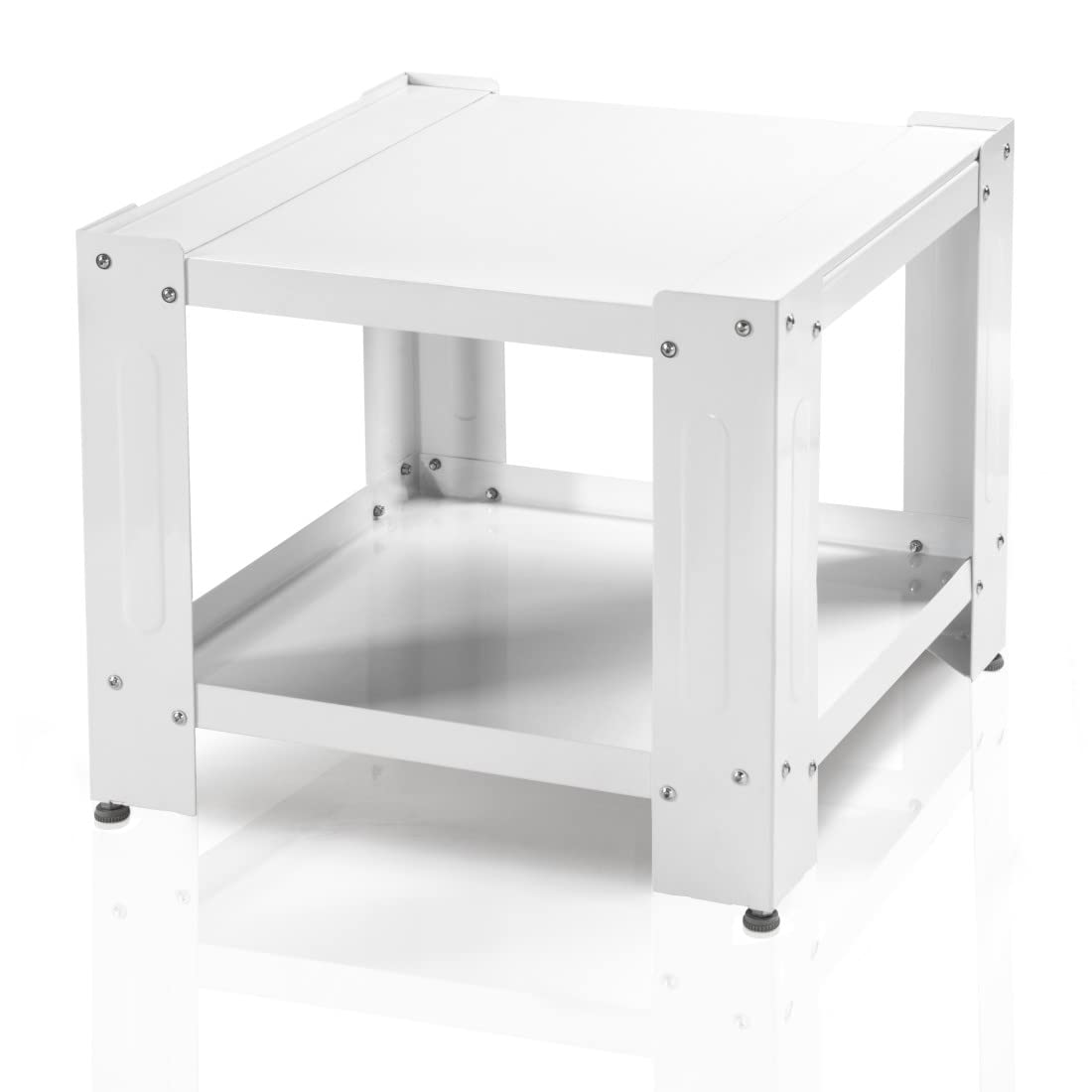 Xavax Washing Machine Pedestal, 50 cm Height, with Shelf (60x60 cm washing machine base cabinet, sturdy pedestal also for dryers, refrigerators, appliances up to 150 kg) white