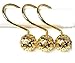 Love Creative Gold Shower Curtain Rings Hooks Easy Roller Ball Shower Curtain Rings Hooks 12 Count