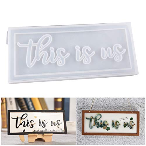 LET'S RESIN Word Sign MoldsThis is us Sign Molds, Silicone Resin Molds