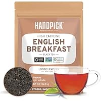HANDPICK, English Breakfast Tea (340g/12oz) Strong, Robust English Tea in Resealable, Zipper Pouch | High Caffeine Black Tea 