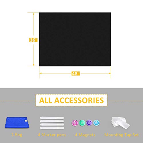 ZHIDIAN Chalkboard Contact Paper for Wall, 48" x 36" Non