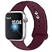 YOUKEX Sport Band Compatible with Apple Watch 42mm/44mm, Soft Silicone Strap Wristbands Replacement for iWatch Series 4/3/2/1 Women Men, (Wine Red M/L)