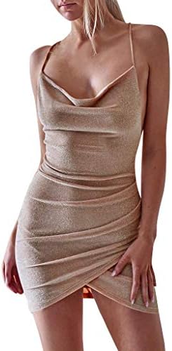 Gaddrt Dress Women's Ladies Sleeveless Sexy Sling Mini Dress Party Backless Dresses