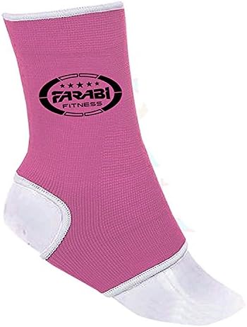 Farabi Sports Muay Thai kick boxing Foot Ankle Supports Pull over Muay Thai Ankle Support Kick Boxing Ankle Sprain Injury Pain Relief Elasticated Braces