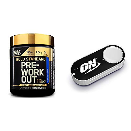 OPTIMUM NUTRITION GOLD STANDARD Pre-Workout with Creatine, Beta-Alanine, and Caffeine for Energy, Flavor: Blueberry Lemonade, 30 Servings + Optimum Nutrition
