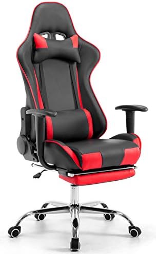 Ergonomic Pu Leather Office Executive Chair Recliner Napping with Footrest