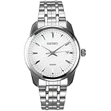 Seiko White Dial Stainless Steel Mens Watch SGEF99, Watch Central