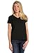 Fishers Finery Women's Ecofabric Short Sleeve V-Neck Tee; Relaxed Fit - New Fabric (Black, M)