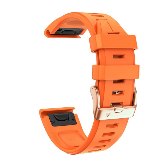ANNESA 20mm Band Strap Compatible for Garmin Fenix 7S, 6S, 5S, 5S Plus, D2 Delta S Smartwatches Silicone Watch Band Replacement (Orange)