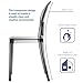 Modway Casper Modern Acrylic Stacking Kitchen and Dining Room Chair in Smoke - Fully Assembled