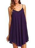 Nacy Women Summer Spaghetti Strap Backless Sundress Sleeveless Chiffon Beach Dress