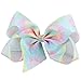 OAOLEER 4th of July American Flag Hair Bow Clips, Blue White Red Grosgrain Ribbon Alligator Bow, Kids Girls Women Hair Accessories For Party Supplies (4pcs 8inch)