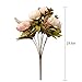 Vintage Artificial Peony Silk Flowers Bouquet, Hmxpls Craft Fake Flowers Floral Decor Glorious Moral for Home Dining-Table Hotel DIY Party Marriage Wedding Christmas Decoration (Light Pink)
