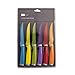 Stainless Steel Steak Knife Set of 6 - Multicolored, Serrated Kitchen Knife Set, BPA-Free, Dishwasher Safe, Home Essentials - Knives Set for Kitchen