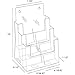 Clear-Ad - Acrylic Rack Card Literature Display Holder - Plastic 3 Tier 6 Pocket Brochure Organizer - Desktop or Wall Mount Leaflet Rack - Tabletop Multiple Pamphlet Stand - LHF-S83 (Pack of 1)