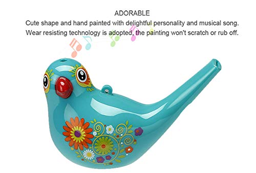 Bird Whistle, Bath Toy, Bird Toy for Kids, Birthday Gift,, Easter Gift, Adorable, Durable, Non-Toxic, Cyan, Upgrade Version - Thumbnail 2