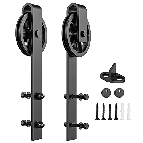 HomLxaLx Sliding Barn Door Hardware Rollers, Barn Door Hangers Only