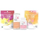 Pink Stork Starter Bundle: Morning Sickness Relief and Prenatal Health -Fight Fatigue, Nausea, Improve Gut Health -Immune Booster from Organic Coconuts, Magnesium Spray, & Pregnancy Probiotic
