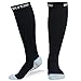 BLITZU Compression Socks 20-30mmHg for Men & Women Best Recovery Performance Stockings for Running, Medical, Athletic, Edema, Diabetic, Varicose Veins, Travel, Pregnancy, Relief Shin Splint S Black
