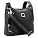Lewis N. Clark Anti-theft Crossbody Purse + Sling Bag for Women, Men, Travel or Work with RFID Blocking Technology, Slash Resistant Material, Locking Zippers & Adjustable Shoulder Strap, Onyx
