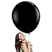 AFTERLOON® Biodegradable Balloons 6 pcs 36 Inch Pear Shaped Giant Extra Large Onyx Black, Thickened Strong Natural Latex Jumbo XL Big Helium Float, for Baby Gender Reveal Birthday Party Decorations