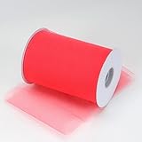 Kate's Craft Store. CORAL Tulle 6in x 300ft (100 yards) roll.
