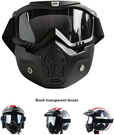 Moto Glasses Helmet Goggle Open Face Detachable Goggle Helmets Vintage Sunglasses Universal Motocross Macka