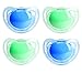 NUK Air Shield Advanced Orthodontic Pacifier, 6-18 Months, 4-Pack (Blue & Green)