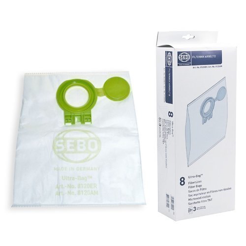 SEBO D2 Airbelt UltraBag Vacuum Cleaner Dust Bags (Pack of 8)