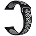 hooroor Fitbit Versa Silicone Sport Bands for Women Men Small Large, Soft Silicone Replacement Strap Wristband for Fitbit Versa Fitness Smart Watch (#02-Black/Gray, Large)