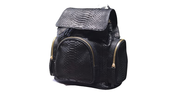 snakeskin backpack purse